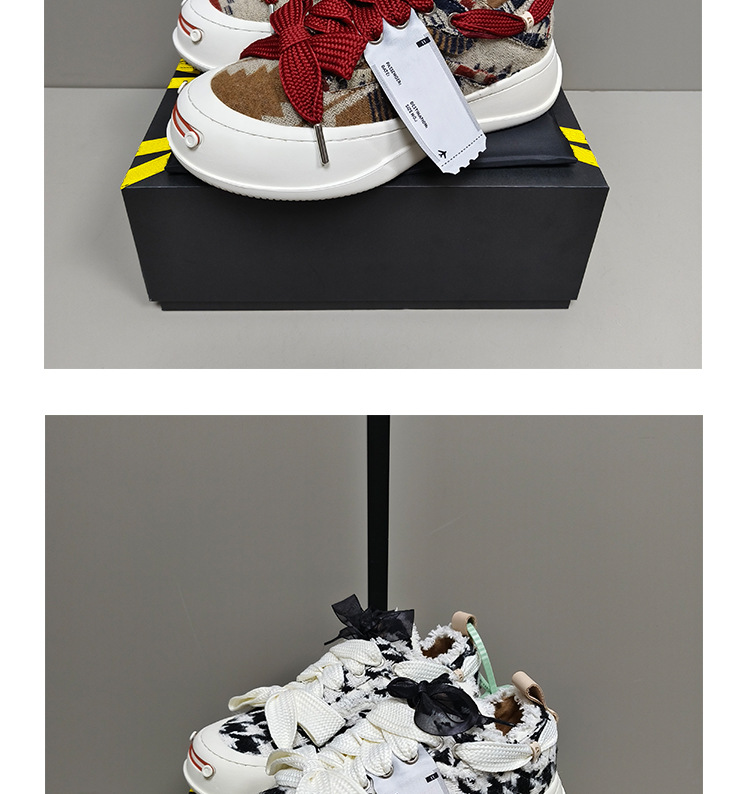 檀健次同款厚底帆布鞋女潮开口笑小白鞋情侣款小众计设运动板鞋男详情24