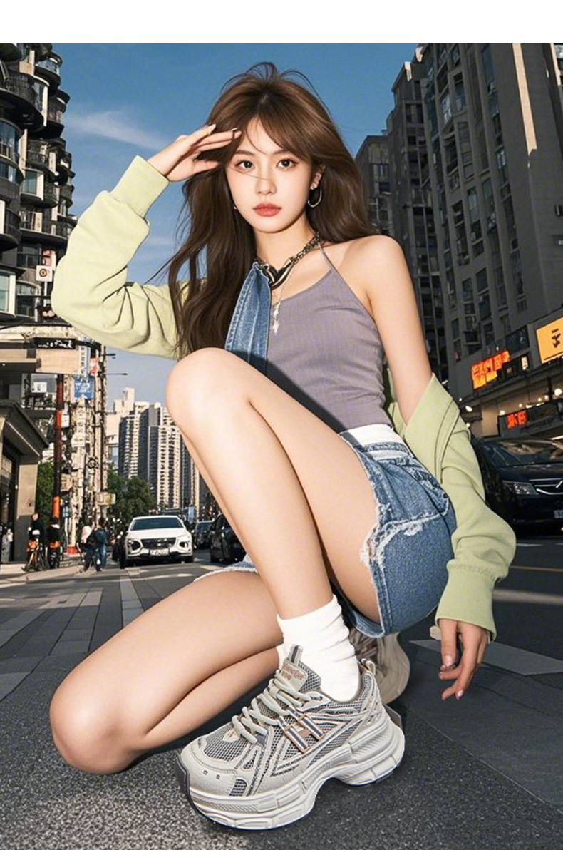 新款老爹鞋女2025春季厚底增高运动鞋女百搭复古女鞋高颜值休闲鞋详情24