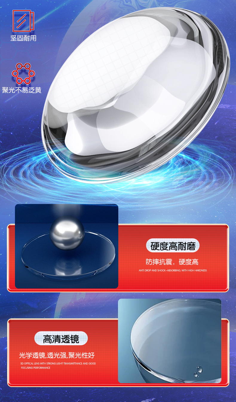 Private mold motorcycle led spotlights with universal lenses, electric bike paving assistance lights, electric bike ultra-bright strong light pic 9