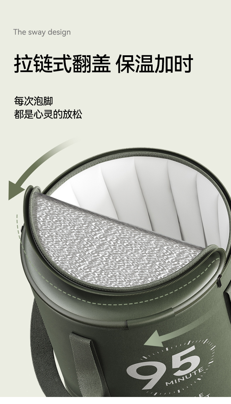 可折叠泡脚袋洗脚盆保温泡脚桶宿舍深桶过小腿家用便携式足浴神器详情10
