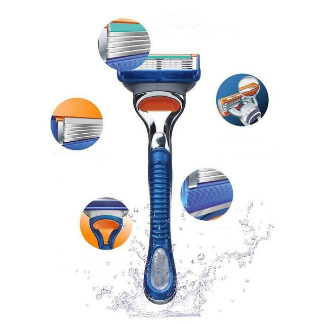 跨境代发通用五层手动剃须刀5层男士刮胡刀锋利刀片剃头刮胡刀详情2