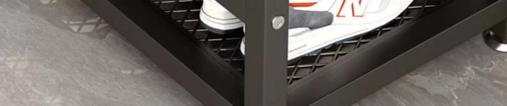 Shoe-changing stool at the door, household entrance foyer, shoe-wearing stool, simple shoe rack seat, integrated entrance iron storage stool pic 14