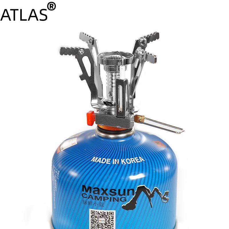 ATLAS便携式户外野营炉具迷你气炉丁烷燃气灶防风一体式露营炊具详情2