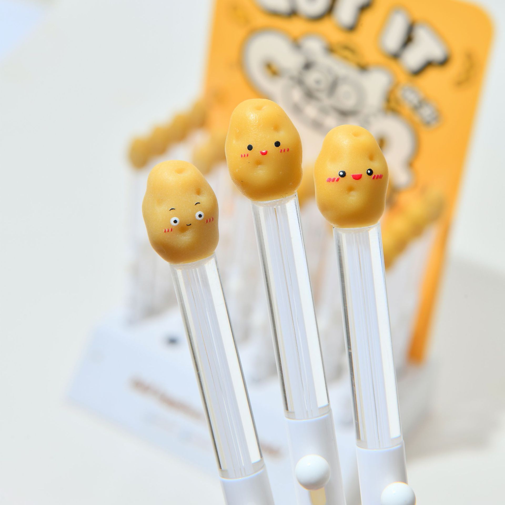 晨兮可爱创意土豆卡通学生中性笔速干速写笔批发日用吸管百货用品详情5