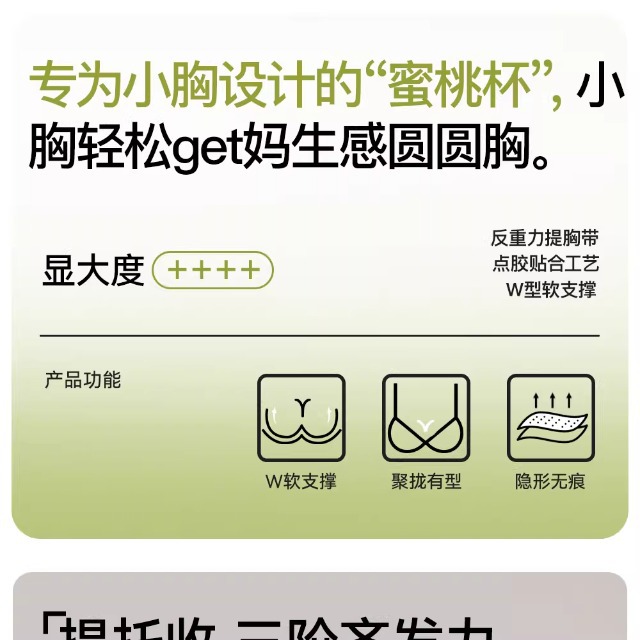 原版无痕内衣女士小胸聚拢显大收副乳提拉防下垂美背一体式文胸罩详情1