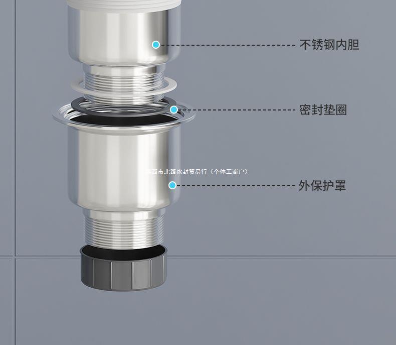商用家用不锈钢水槽带支架厨房单双水池洗碗洗菜洗手盆带平台食堂详情7