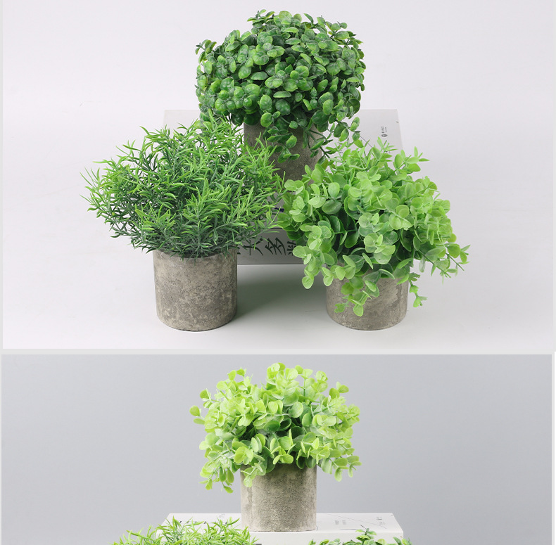 仿真绿植盆栽纸浆盆家居装饰商超文化办公园艺工厂定制仿真植物摆件详情7