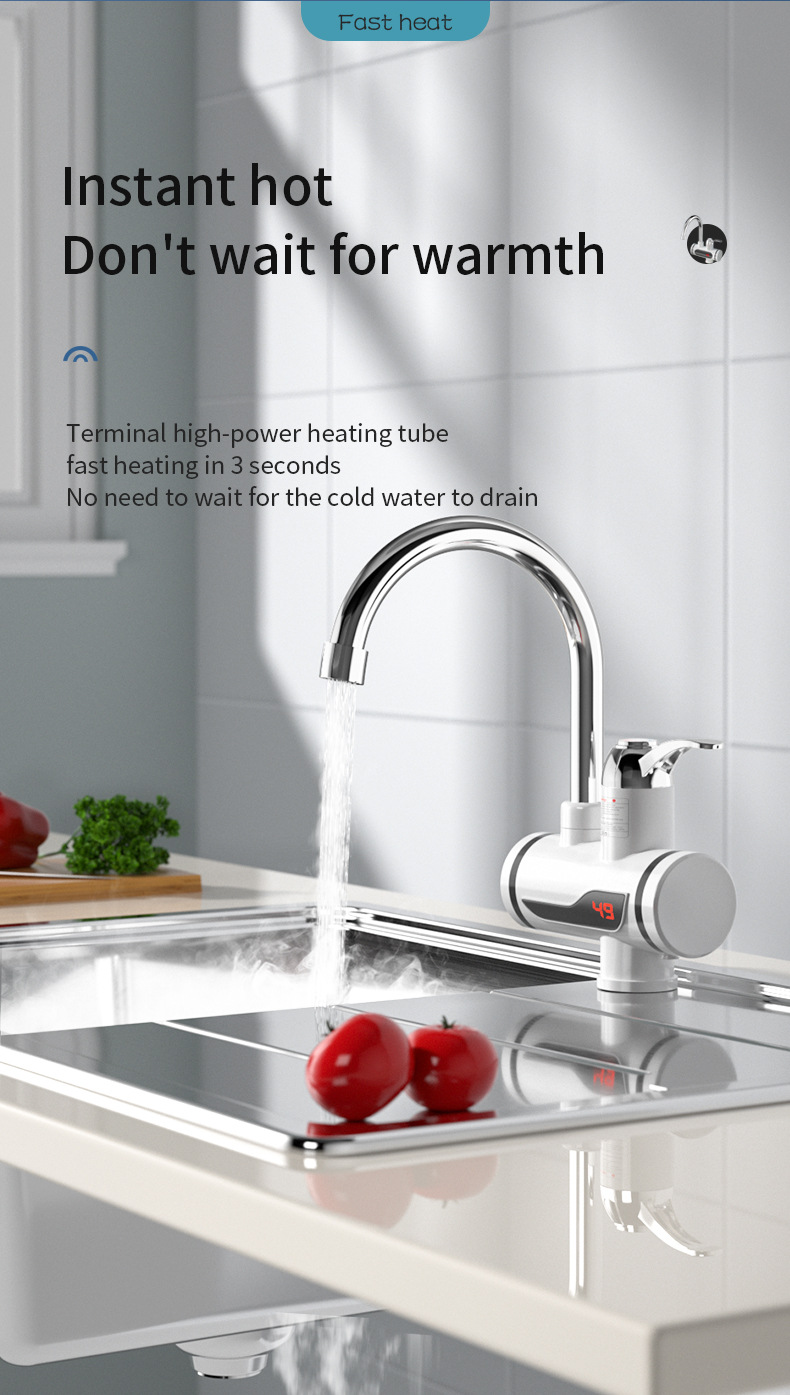 外贸亚马逊家用电热水龙头即热式厨房洗菜快速加热三秒速热水龙头详情3