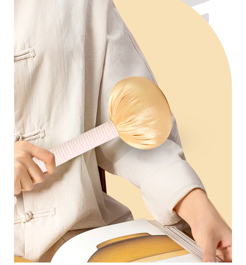 锦缎艾草锤短款手工按摩捶小号艾灸锤艾草养生锤伴手礼艾草锤定制详情4