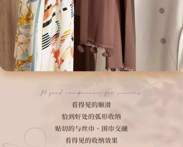 希音TEMU代发多功能帽子圆环衣架宿舍家用防滑围巾丝巾晾衣架详情2