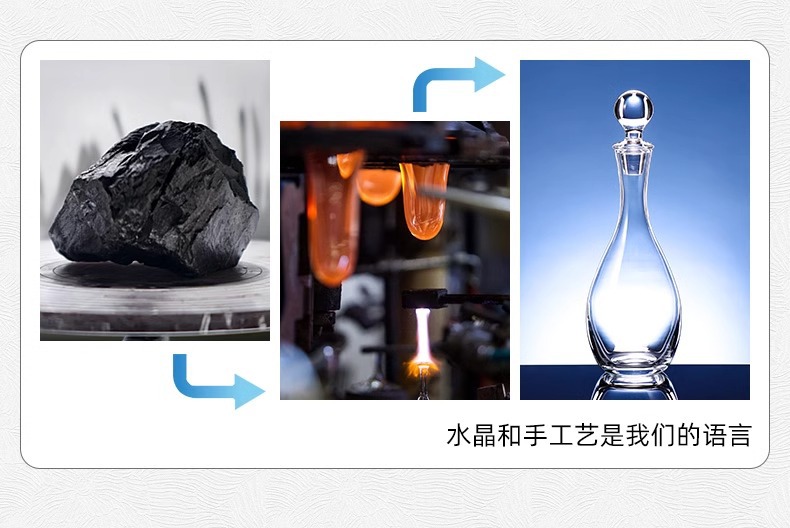 Czech imported crystal decanter, high-end red wine, home wine dispenser, light luxury and high-end covered wine bottle pic 11