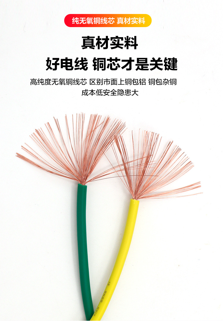 RV多股纯铜芯软电线AVR0.2-2.5平方电源线纯无氧铜焊接电子线厂家详情12