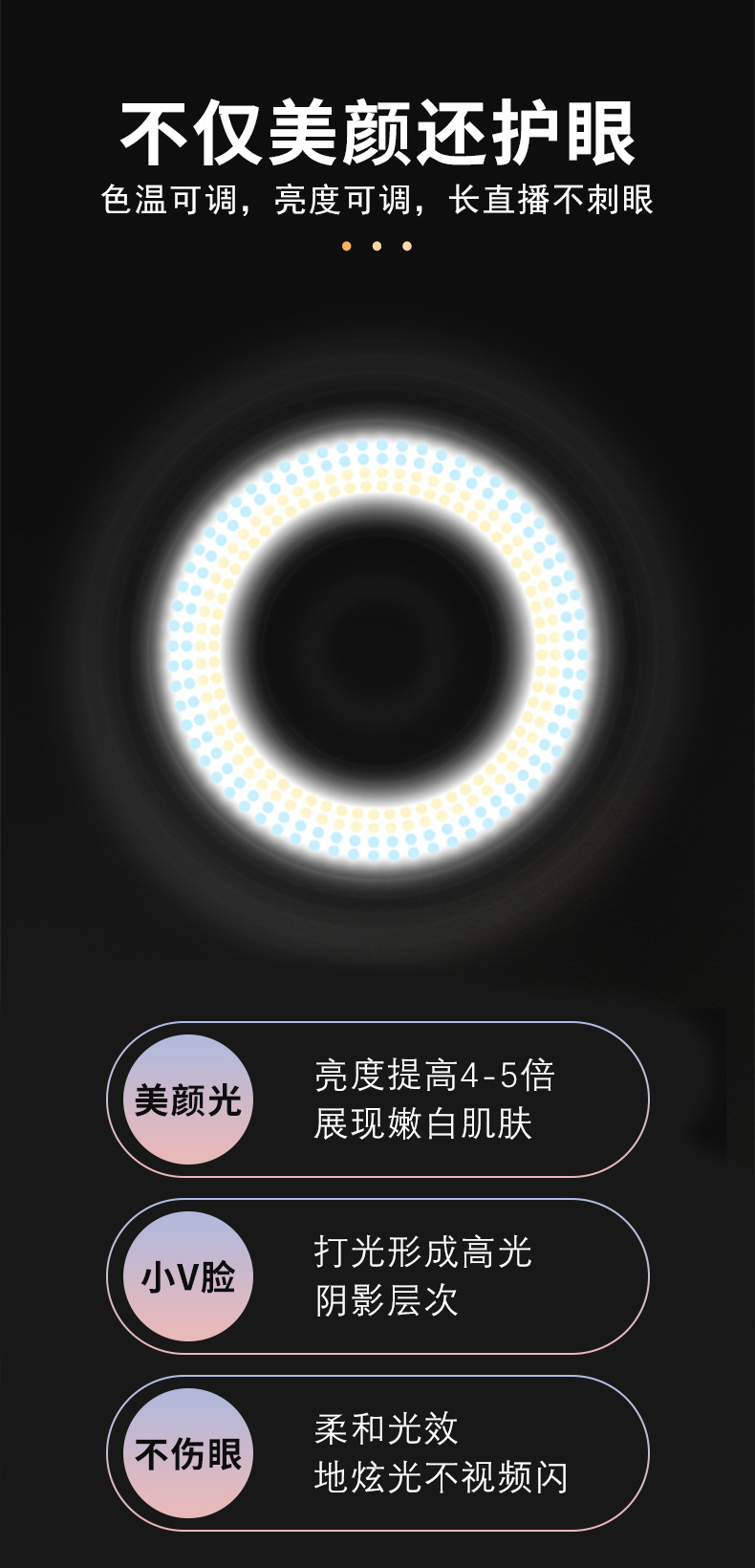 环形补光灯摄影灯服装灯棒柔光补光专业摄影用详情10
