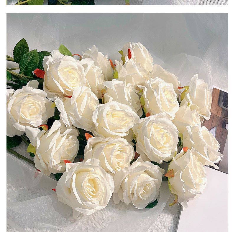 碎冰蓝玫瑰假花摆件婚庆装饰插花ins风高颜值拍照道具仿真玫瑰花详情8