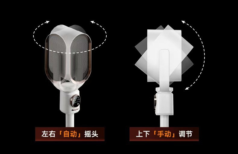 跨境新款暖风机家用立式电暖器摇头节能大功率冷暖两用取暖器夜灯M141详情5