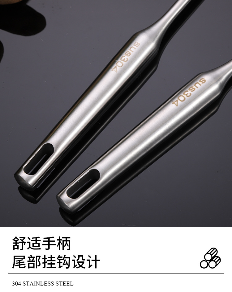 304不锈钢厨具加厚厨房工具家用锅铲漏勺汤勺煎铲面捞烹饪用具详情14