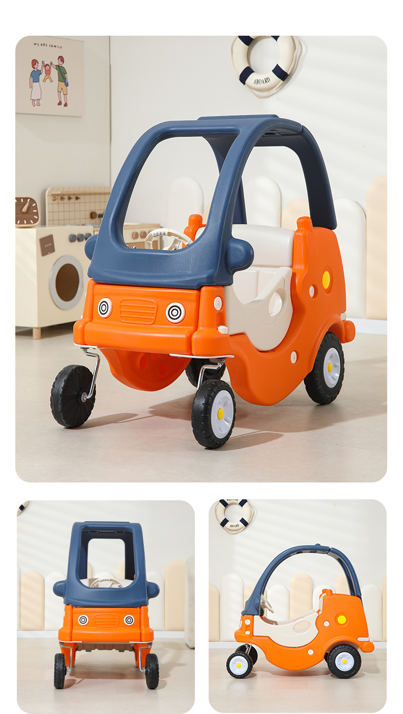 塑料滑行玩具车淘气堡消防公主车宝宝学步滑板车四轮助力小房详情28