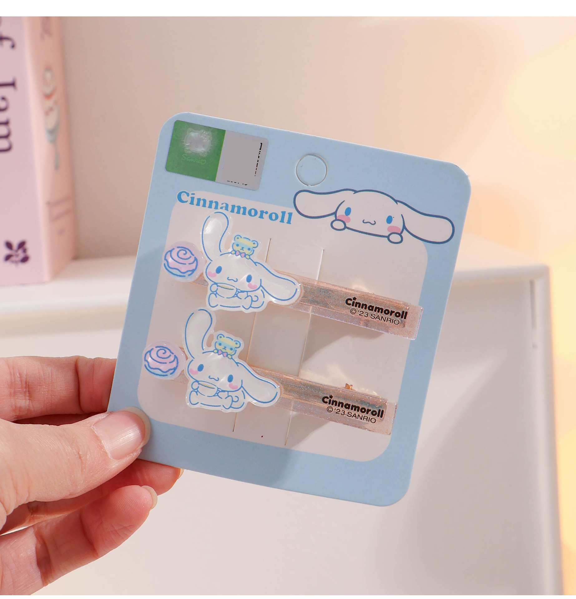 三丽鸥正版授权发夹玉桂狗凯蒂猫可爱萌趣碎发卡儿童刘海夹发饰闪详情9