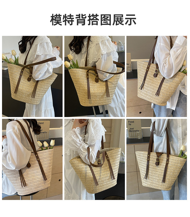 草编大容量包女包编织夏天沙滩女2024新款包包单肩手提托特包大包详情8