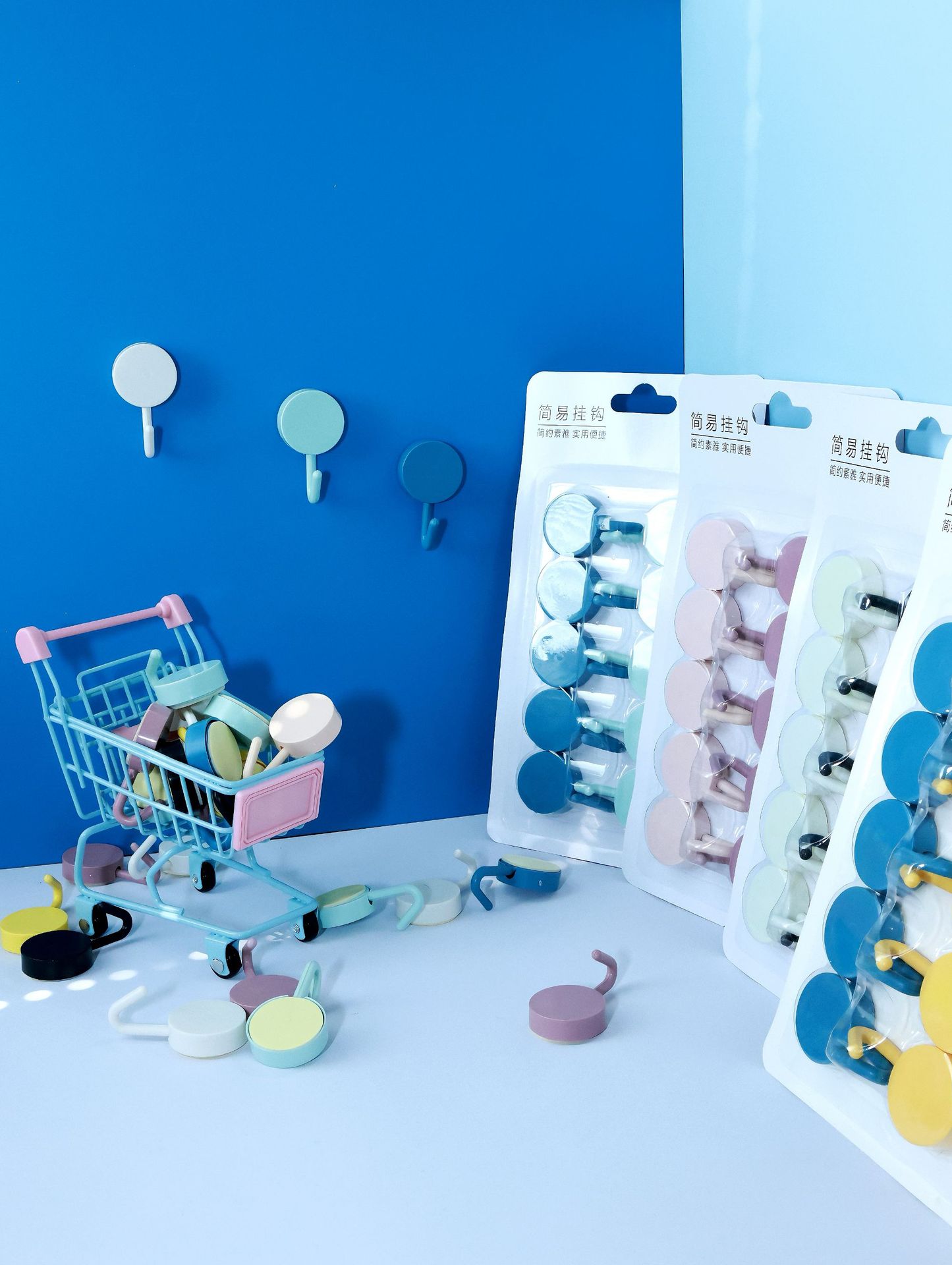 马卡龙挂钩无痕可爱粘钩塑料北欧钩子厨房浴室彩色免打孔挂衣钩详情4