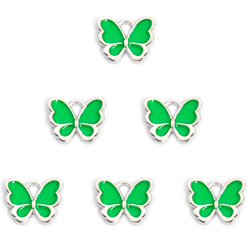 时尚炫彩蝴蝶滴油合金挂件 动物DIY饰品配件手链项链耳环吊坠配饰详情13