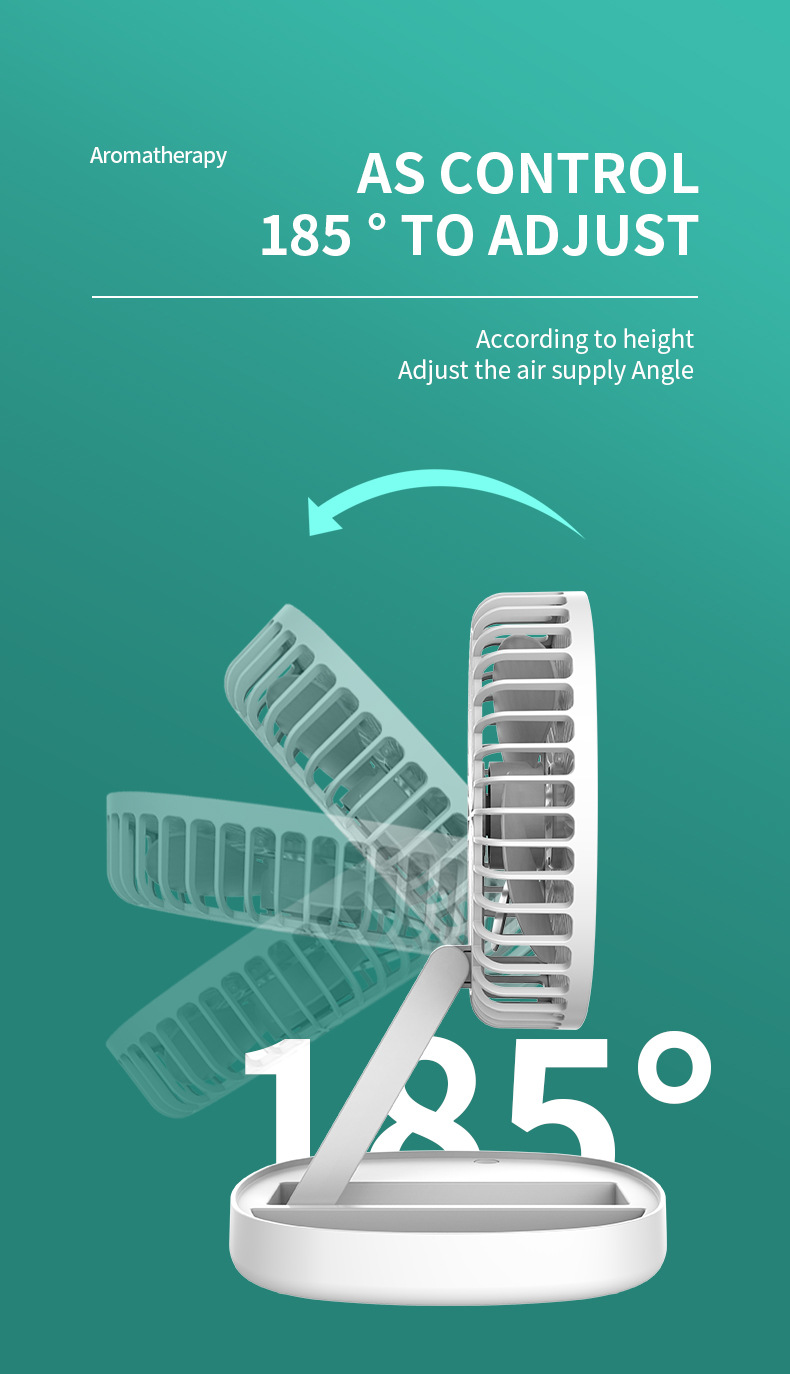 Folding Fan складной вентилятор на третьей скорости, аэродинамический стол на открытом воздухе летом охлаждается ароматический заменитель M141 pic 9