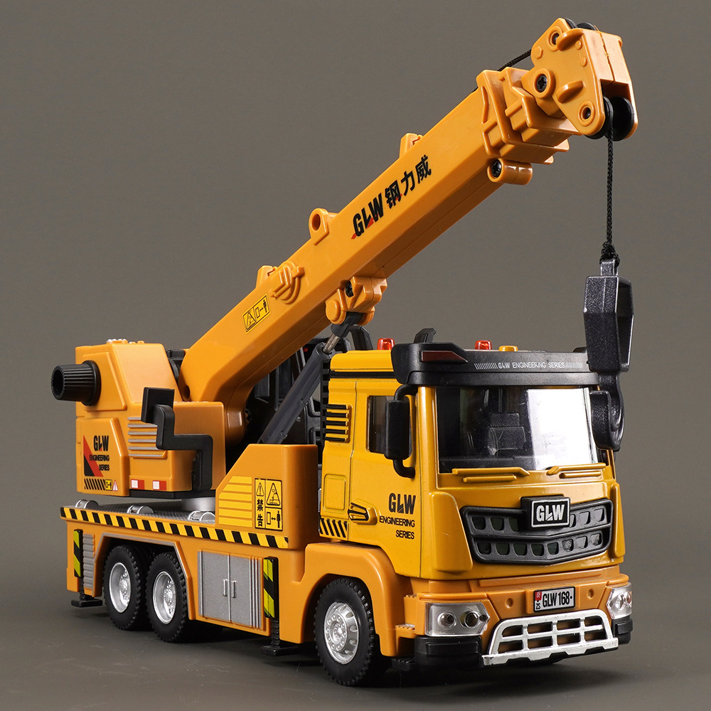 钢力威大号合金吊车玩具车儿童起重机模型工程车套装男孩搅拌车详情8