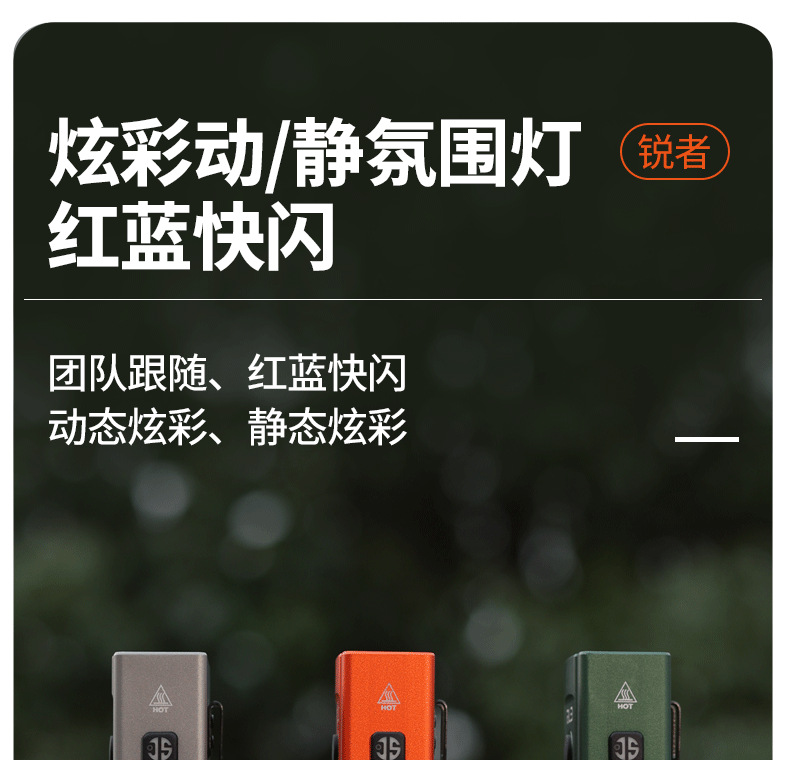 Cross-border 2026 New Product: rangefinder, high-intensity EDC flashlight, USB charging, multi-lamp, colorful, outdoor camping, magnetic attraction, working pic 16