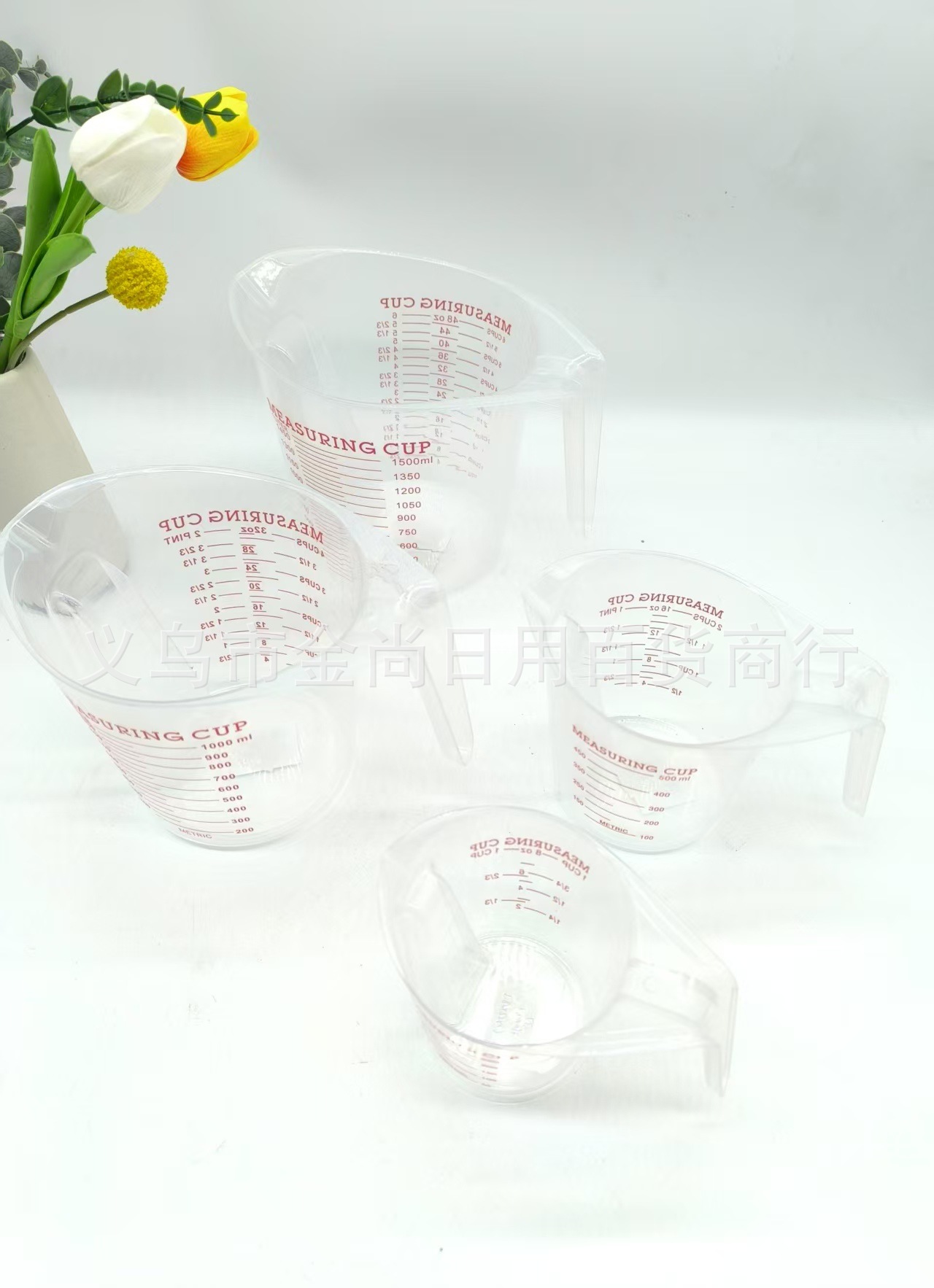 Wholesale large-capacity measuring cup set series: plastic measuring cups for cake shops, milk tea shops, beverages, and baking pic 2