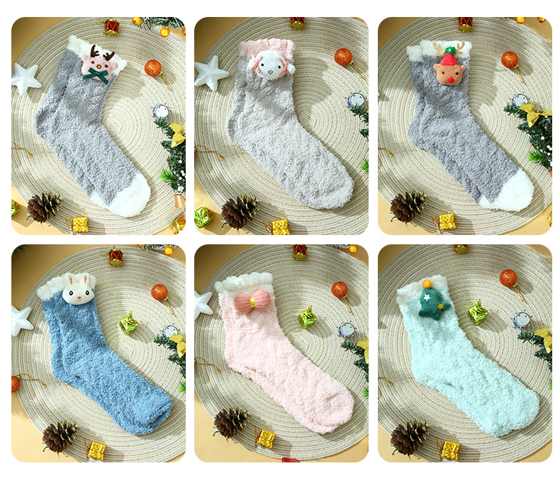 圣诞节礼物送女友闺蜜女朋友圣诞袜子加厚可爱礼盒套装生日礼物女详情2