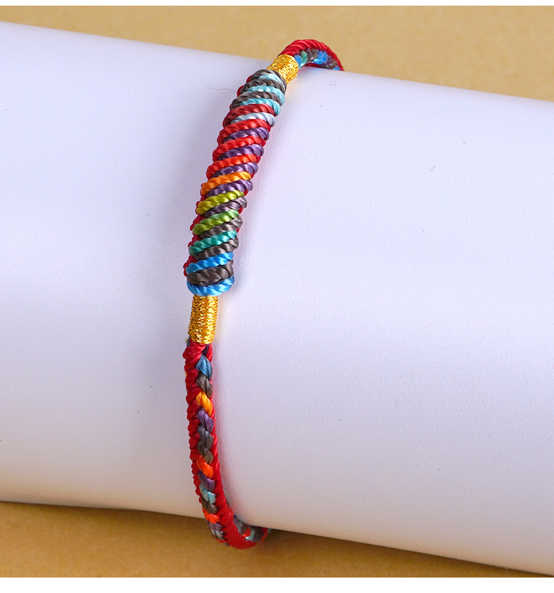 In 2025, red rope bracelets for the Dragon Boat Festival, five-color handmade couple braided rope gifts, five-color baby braided rope for boys and girls pic 9