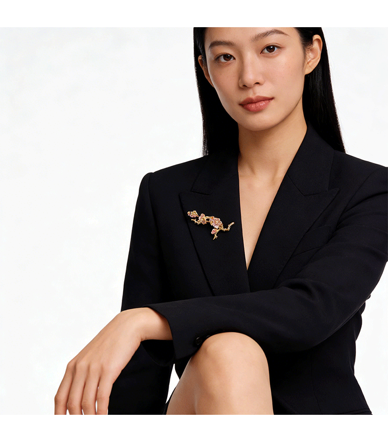 Hyacinth珐琅滴油胸针胸花高级感轻奢高端档女款2026新款奢华气质精致时尚 6件包邮详情7