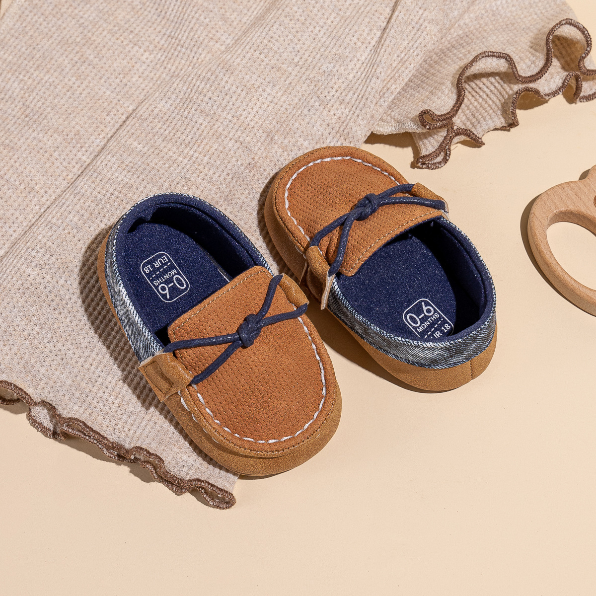 2025年新款男婴防滑豆豆鞋室内软底一脚蹬学步鞋baby shoes详情3