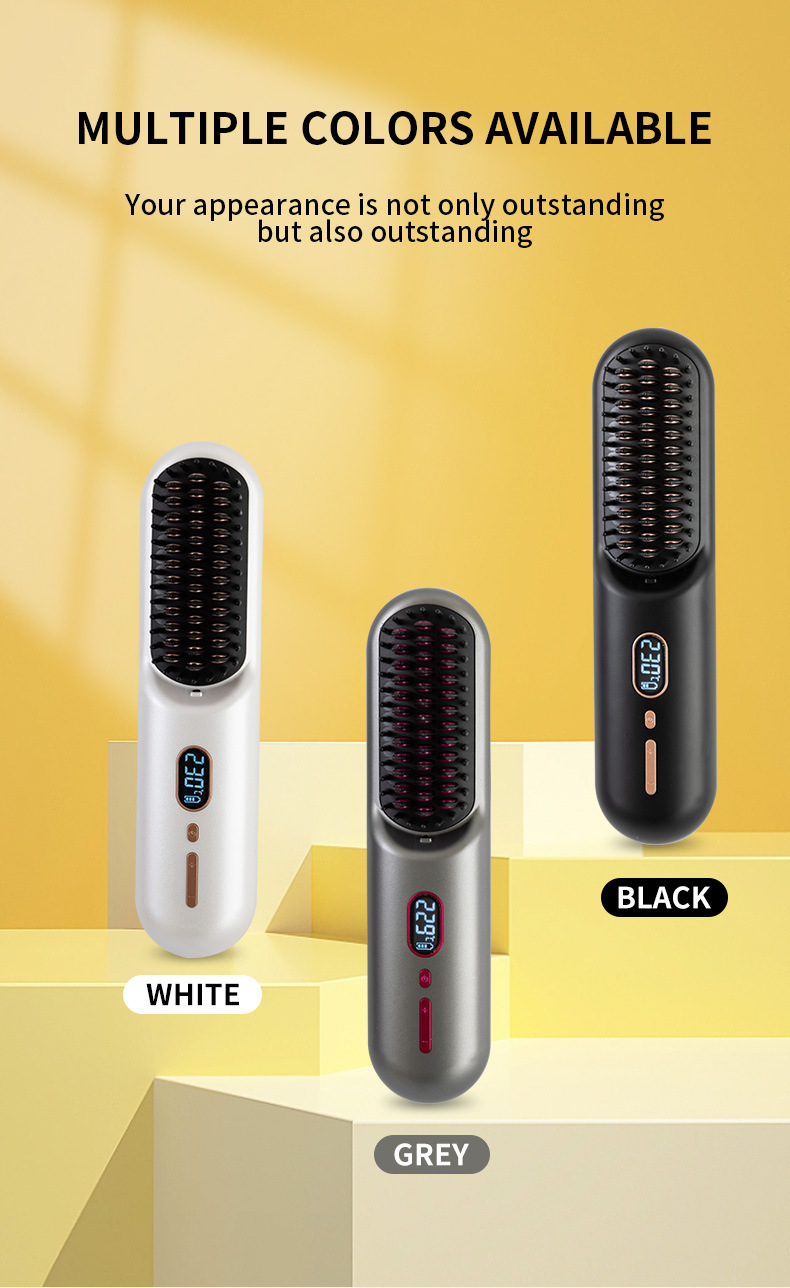 New charging hair straightening comb, wireless portable travel lazy person electric comb, negative ion non-damaging hair straightening and curling dual-purpose hair straightening device pic 11
