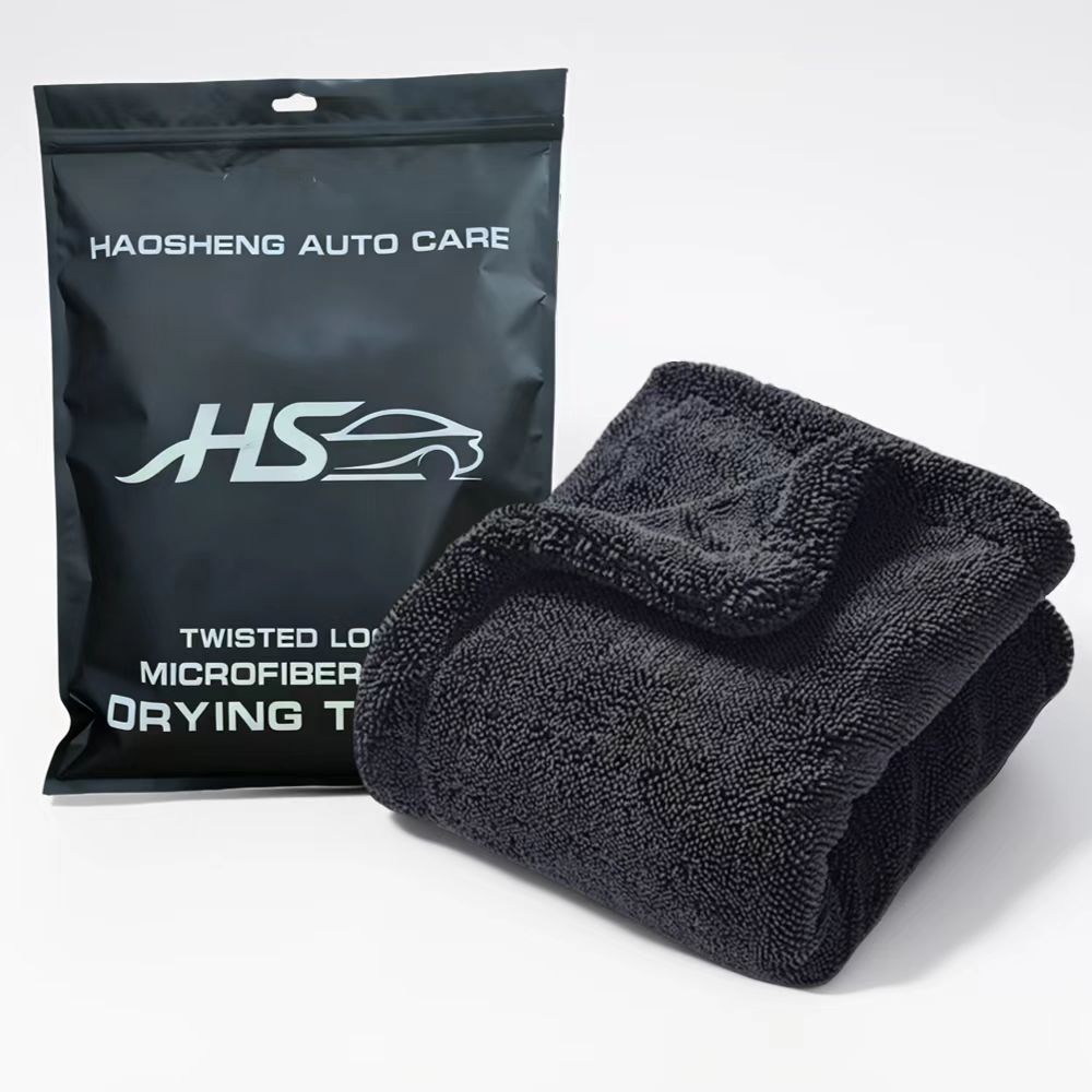 小辫子吸水毛巾擦车巾加捻双层洗车毛巾双面加厚全面布抹布代发详情4