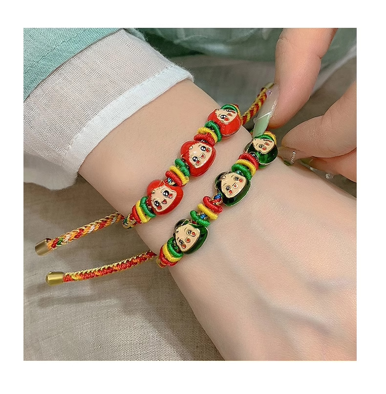 端午节五彩绳手工编织可调节本命年红绳手链儿童粽子手绳手串礼物详情19