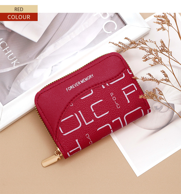 欧美时尚字母印花风琴卡包零钱包大容量拉链风琴卡包卡套厂家批发详情13