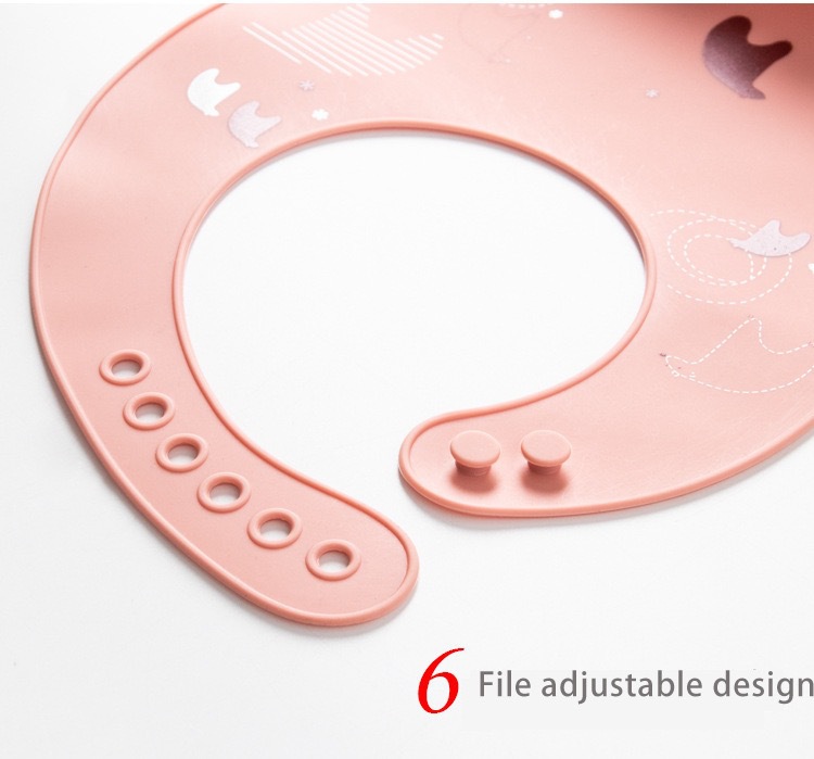 婴童 硅胶围兜小熊围嘴男女宝宝吃饭兜儿童口水兜防水防脏神器详情31