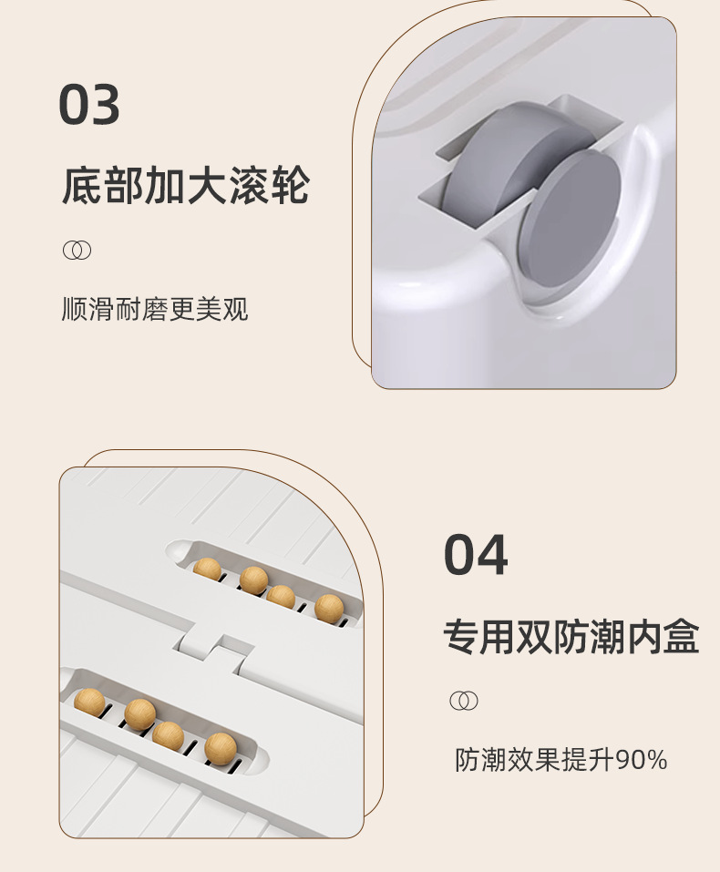 床底收纳箱带轮抽屉式扁平衣服被子储物神器家用整理箱床下收纳盒详情16