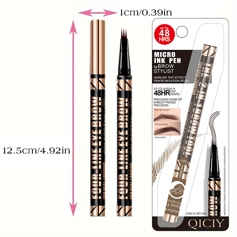 【 Cross-border Exclusive 】QICIY four-fork Eyebrow pencils are waterproof and do not smudge easily. Wholesale of eyebrow pencils, eye makeup, and other cosmetics pic 7
