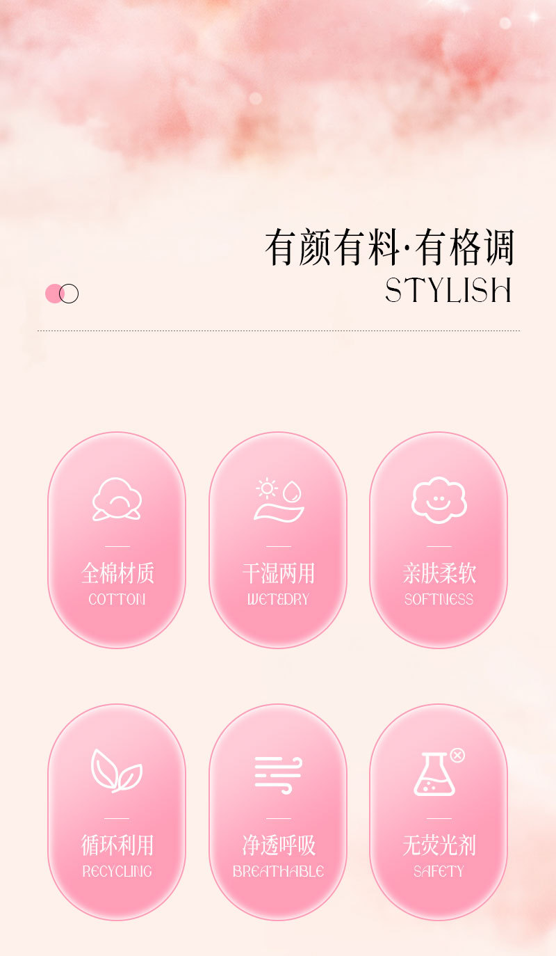 一次性洗脸巾厂家现货植物纤维抽取式洁面巾干湿两用珍珠纹棉柔巾详情3