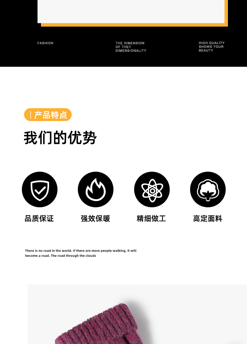 New cat-eared cute and versatile woolen cap, thickened and warm for outdoor winter, large-head girdle and pullover knitted cap for women pic 2