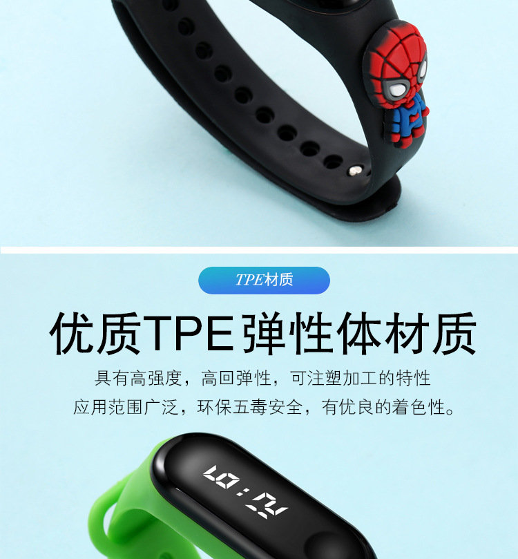 【M3】现货卡通公仔儿童手表创意个性运动触控电子LED 防水手环表详情11