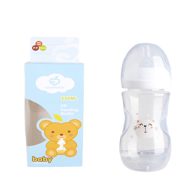 2025新款奶瓶盒装宽口径pp奶瓶250ml婴儿喝水喂养奶瓶厂家批发详情1