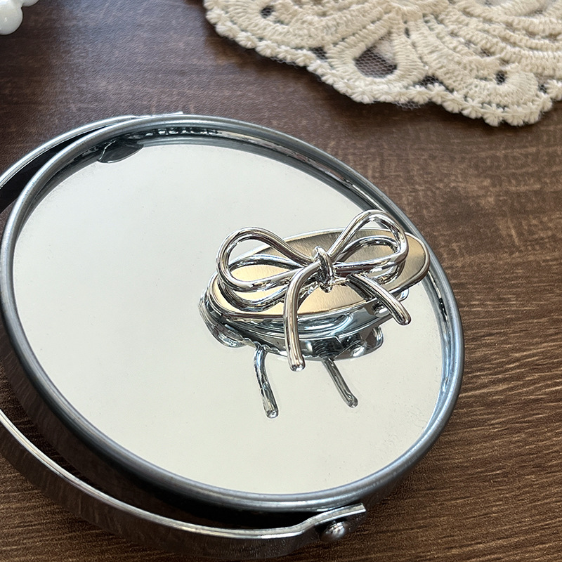 High-end metallic cold style bow duckbill clip, Japanese simple metal edge clip, sweet and versatile hair clip for girls pic 7