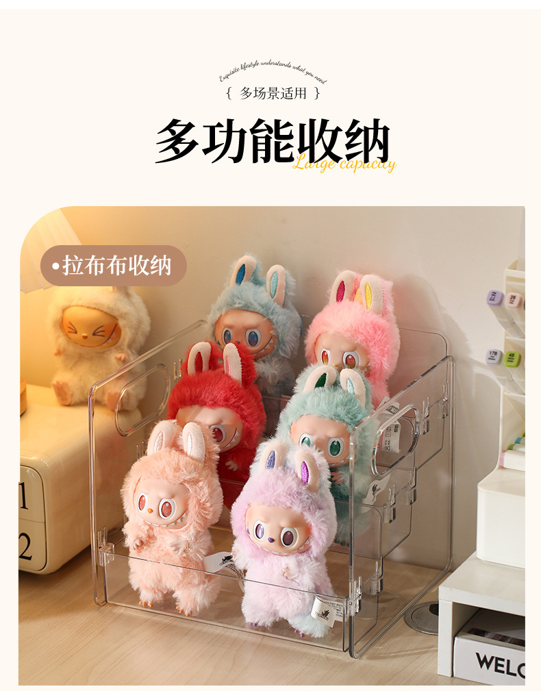 Cosmetics shelf, acrylic transparent dressing table, perfume, skin care products, powder puff, lipstick, organizing desktop storage box pic 9