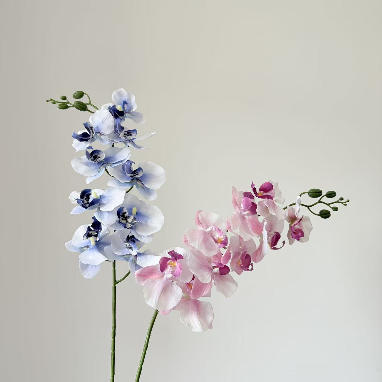 9头蝴蝶兰仿真花手感高级感逼真假花兰花艺场景布置酒店婚庆用花详情3