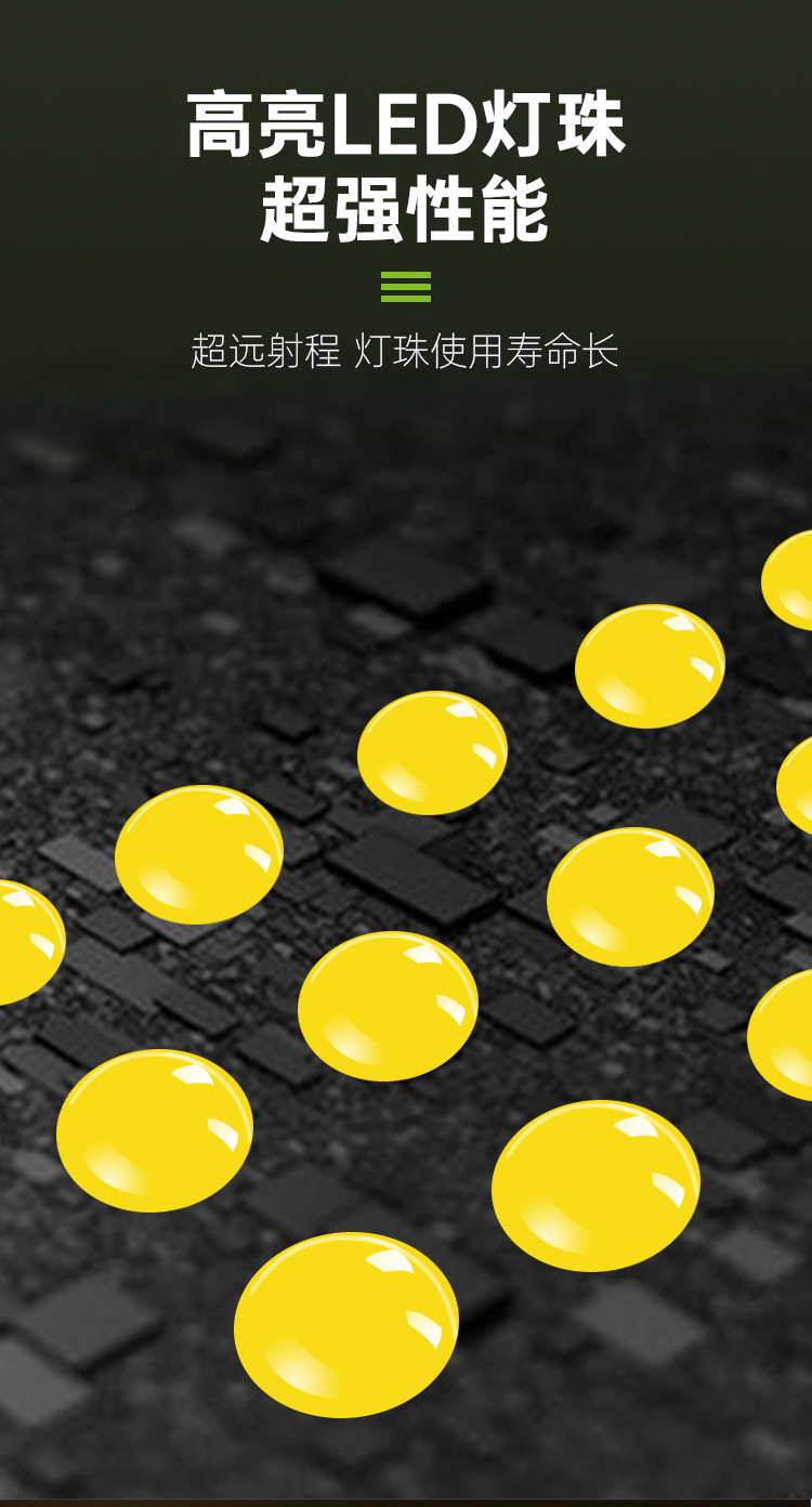 Wholesale of outdoor high-intensity flashlights, outdoor adventure camping, ultra-long endurance long-range headlight tubes, and led lighting fixtures pic 3