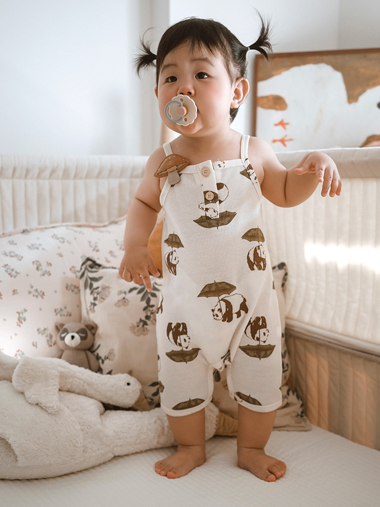 2025夏款婴儿衣服ins婴儿连体衣a类宝宝吊带哈衣爬服详情2