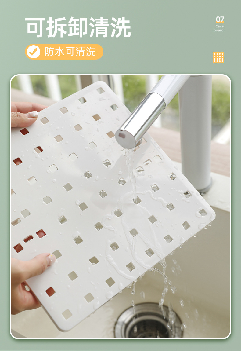 Household pegboard wall storage rack, dormitory display rack, hanging board, study desk, organizing and storage partition rack pic 11